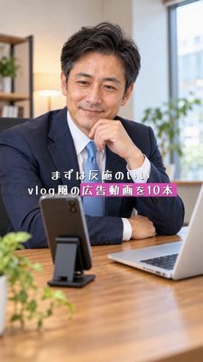vlog風の広告動画のコマ