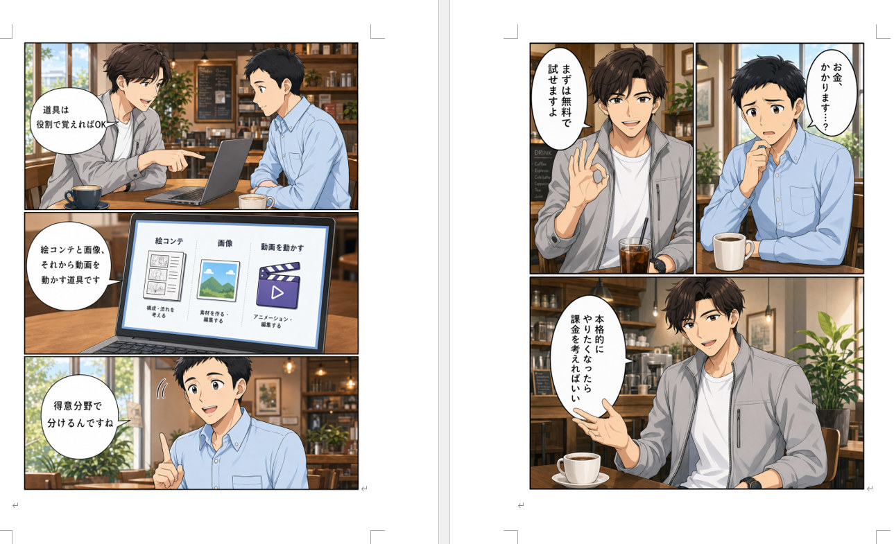 ノウハウを漫画で伝える電子書籍の誌面見本